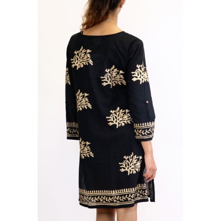 Limited Edition Guadalupe Short Tunic | Black/Gold Fresh Release