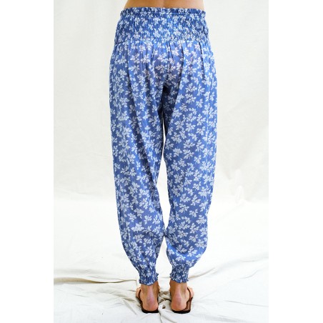 Limited Edition Harem Trousers | Oak Leaf Marina Blue/White Just Launched