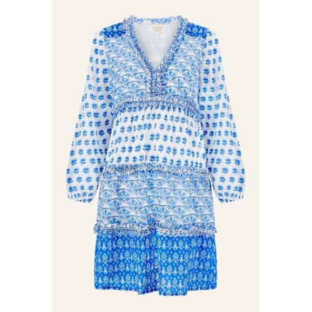 Limited Edition Henrietta Dress | Print Mix White/Blue