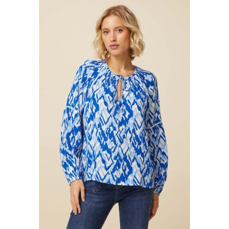 Limited Edition Ida Top | Fluid Abstract Cobalt