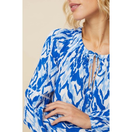 Limited Edition Ida Top | Fluid Abstract Cobalt