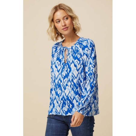 Limited Edition Ida Top | Fluid Abstract Cobalt