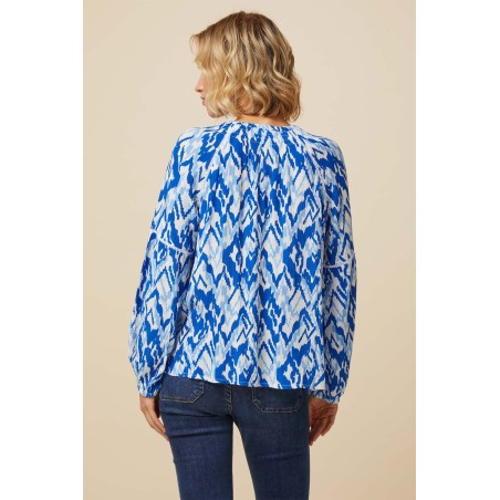 Limited Edition Ida Top | Fluid Abstract Cobalt