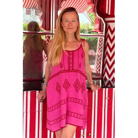 Limited Edition Imogen Dress | Pink/Red Available for Immediate Shipping