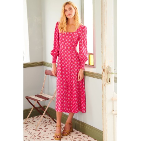 Limited Edition Iyla Dress | Geo Floral Bright Pink Just Launched