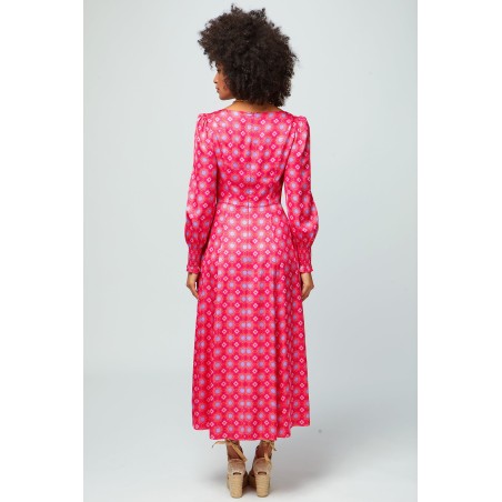 Limited Edition Iyla Dress | Geo Floral Bright Pink Just Launched