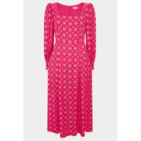 Limited Edition Iyla Dress | Geo Floral Bright Pink Just Launched