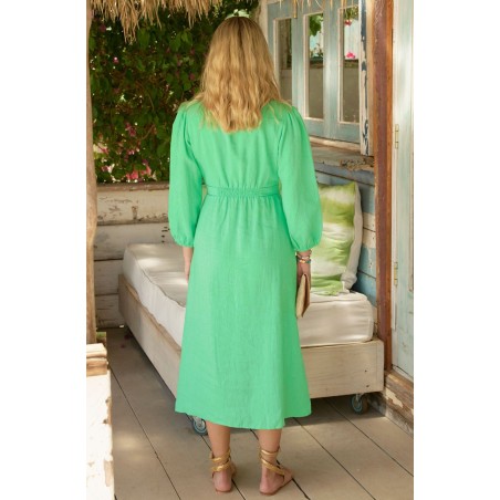 Limited Edition Jamila Linen Dress | Green Just In