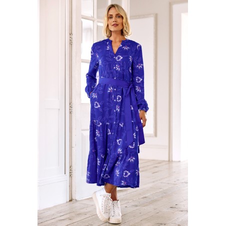 Limited Edition Jessica Shirt Dress | Waterlily Cobalt/Purple