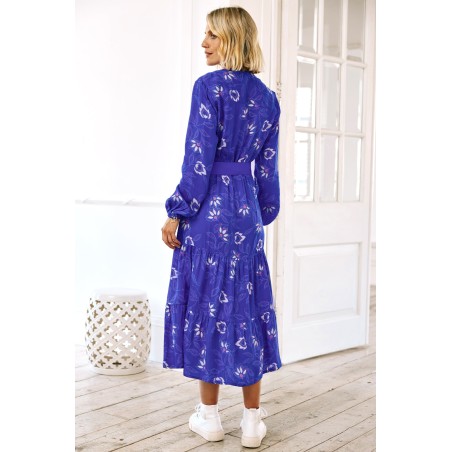 Limited Edition Jessica Shirt Dress | Waterlily Cobalt/Purple