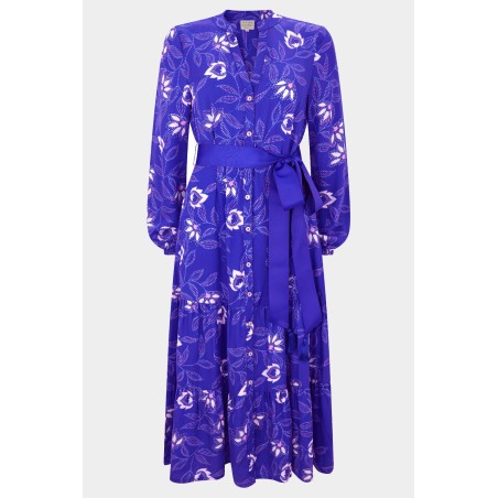 Limited Edition Jessica Shirt Dress | Waterlily Cobalt/Purple