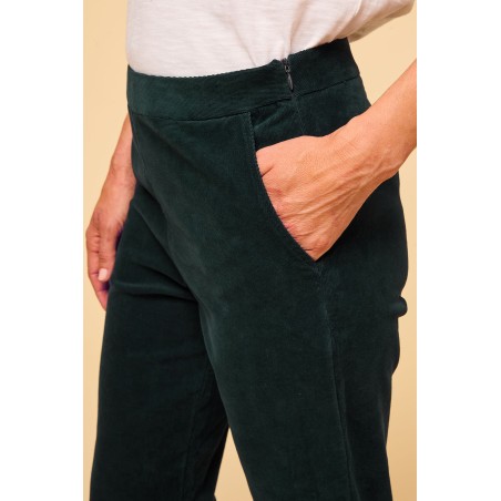 Limited Edition Juliette Stretch Corduroy Trouser | Bottle Green