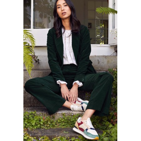 Limited Edition Juliette Stretch Corduroy Trouser | Bottle Green