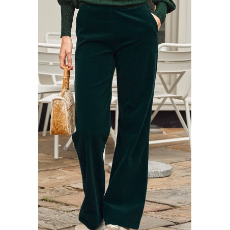 Limited Edition Juliette Stretch Corduroy Trouser | Bottle Green