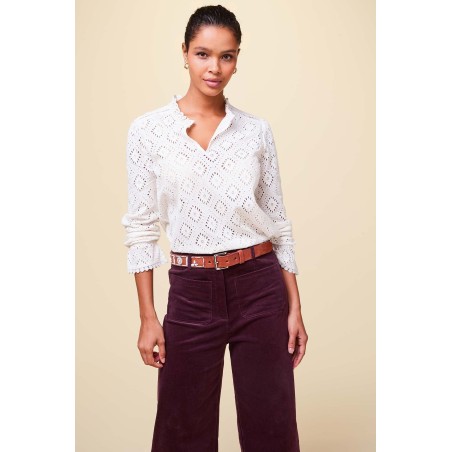 Limited Edition Kendal Cropped Stretch Corduroy Trouser | Burgundy Latest Edition