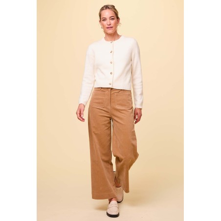 Limited Edition Kendal Cropped Stretch Corduroy Trouser | Camel On Hand Now