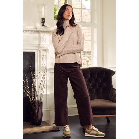 Limited Edition Kendal Cropped Stretch Corduroy Trouser | Chocolate Fresh Release