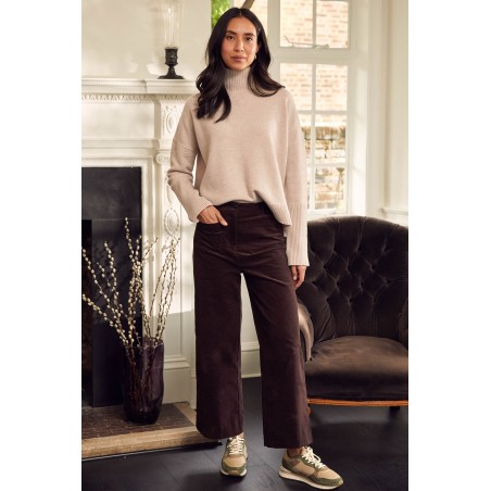 Limited Edition Kendal Cropped Stretch Corduroy Trouser | Chocolate Fresh Release