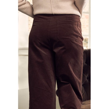 Limited Edition Kendal Cropped Stretch Corduroy Trouser | Chocolate Fresh Release