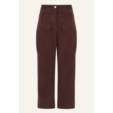 Limited Edition Kendal Cropped Stretch Corduroy Trouser | Chocolate Fresh Release