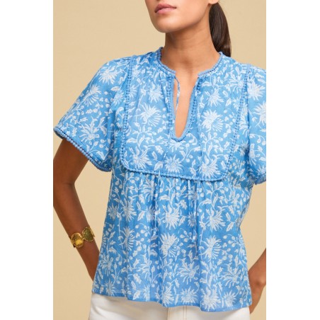 Limited Edition Kezhia Blouse | Marigold Cornflower Available for Immediate Shipping