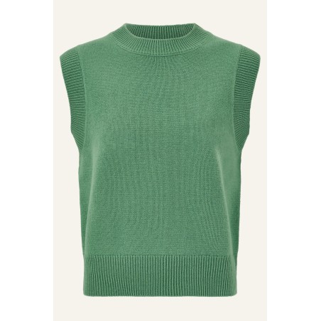 Limited Edition Merino Wool Knitted Short Tank | Green On Hand Now