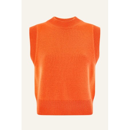 Limited Edition Merino Wool Knitted Short Tank | Orange Immediate Availability