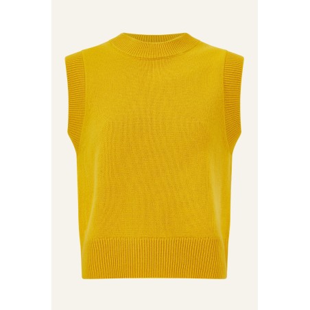 Limited Edition Merino Wool Knitted Short Tank | Yellow Available Now