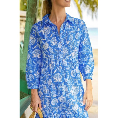 Limited Edition Lara Shirt Dress | Camilla Blue/White Ready for Shipment