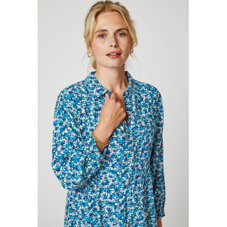 Limited Edition Lara Shirt Dress | Digital Floral Blue Fresh Release