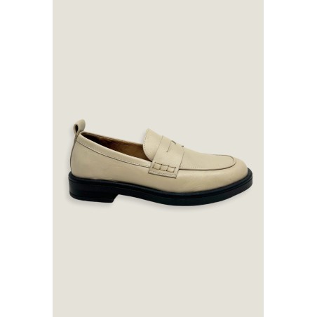 Limited Edition Leather Loafers | Cream Available for Immediate Shipping