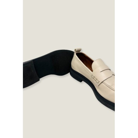 Limited Edition Leather Loafers | Cream Available for Immediate Shipping