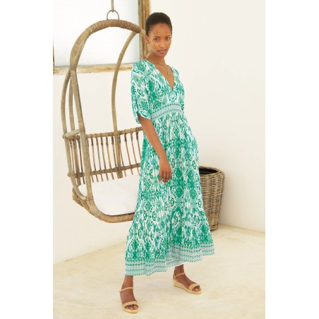 Limited Edition Lena EcoVero™ Dress | Fluid Abstract Sea Green Fresh Release