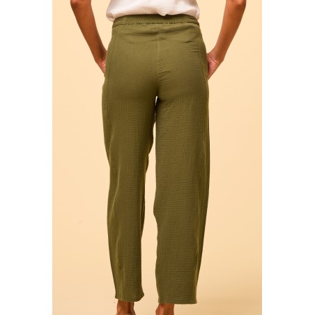 Limited Edition Libby Cheesecloth Trousers | Khaki Hot New Item