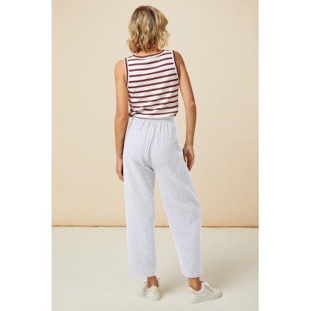 Limited Edition Libby Cheesecloth Trousers | White New Stock