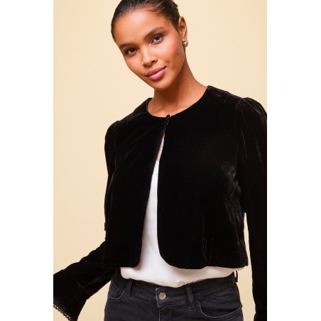 Limited Edition Adie Velvet Shrug | Black In Stock