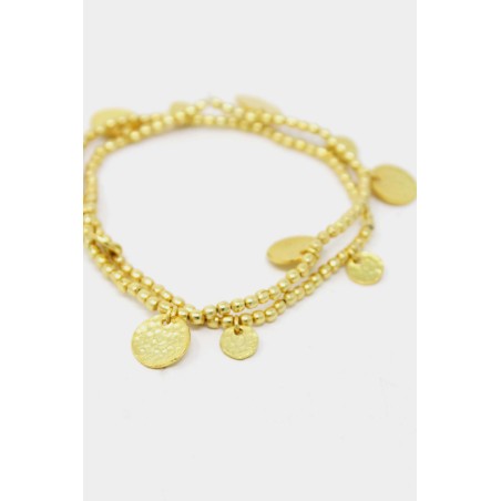 Limited Edition Gold Coin Beaded Bracelet | Gold In Stock