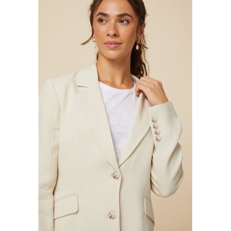 Limited Edition Linen Blend Blazer | Oatmeal New Release