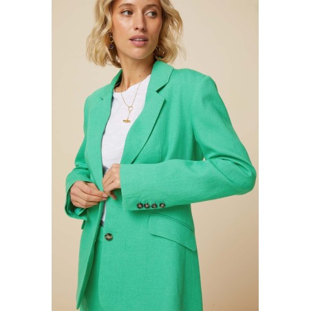 Limited Edition Linen Blend Blazer | Green