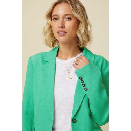 Limited Edition Linen Blend Blazer | Green