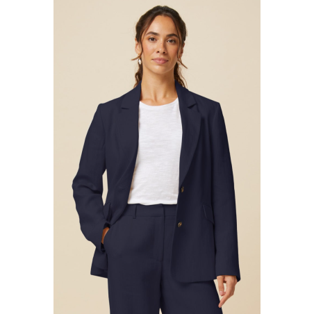 Limited Edition Linen Blend Blazer | Navy Latest Edition