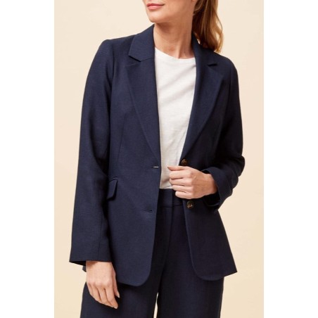 Limited Edition Linen Blend Blazer | Navy Latest Edition