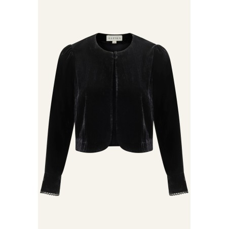 Limited Edition Adie Velvet Shrug | Black In Stock