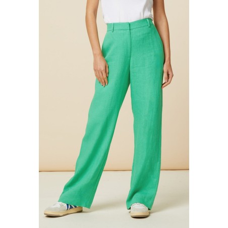 Limited Edition Linen Blend Trousers | Green Fresh Release