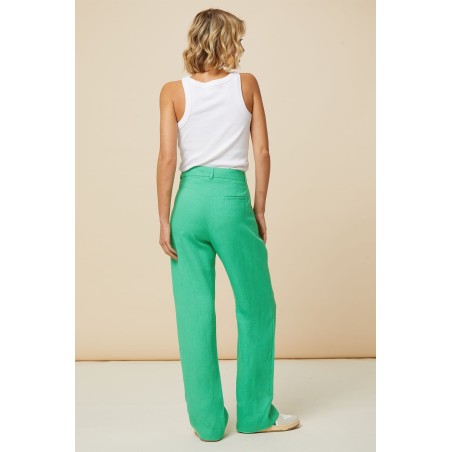 Limited Edition Linen Blend Trousers | Green Fresh Release