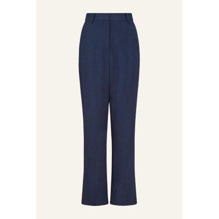 Limited Edition Linen Blend Trousers | Navy Limited Stock