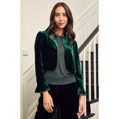 Limited Edition Adie Velvet Shrug | Emerald Available for Immediate Shipping