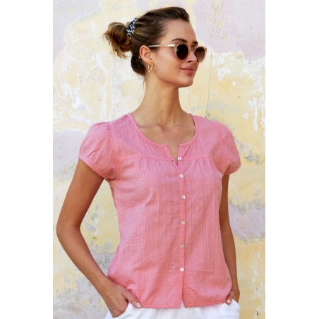 Limited Edition Lisbon Cotton Dobby Shirt | Pink Hot New Item