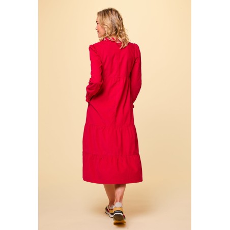 Limited Edition Liv Corduroy Dress | Red Ready for Shipment