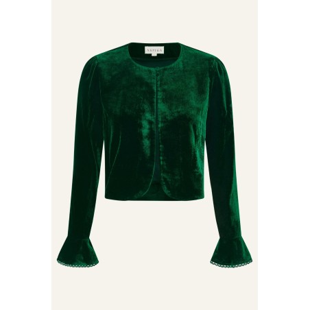 Limited Edition Adie Velvet Shrug | Emerald Available for Immediate Shipping